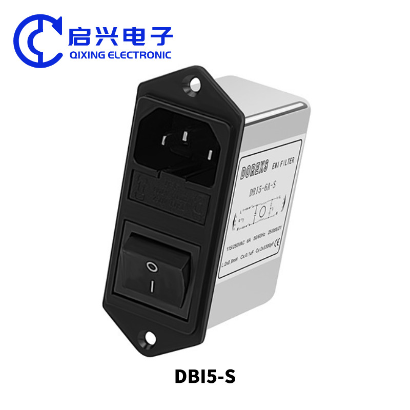 Фильтры шума электрических линий DBI5-S EMI с предохранителем типа IEC