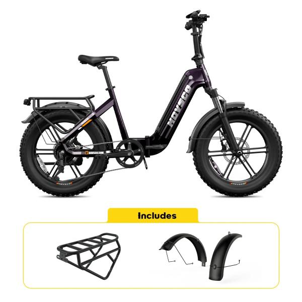 HovBeta 20 4.0 15Ah Aluminum Alloy Frame Electric Folding Bike Foldable City Ebike 1200W Adult Road Bike Hybrid Fat Tire E-bike