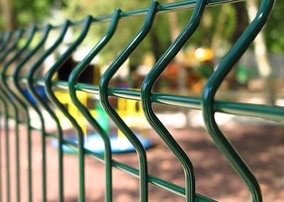 Сцинкованный 3D изогнутый забор сварный сетка забор с почвенным столбом