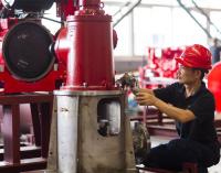 Pompe à incendie verticale de turbine d'axe de grande étape de l'écoulement 4, pompe de puits profonde de 4500 Usgpm