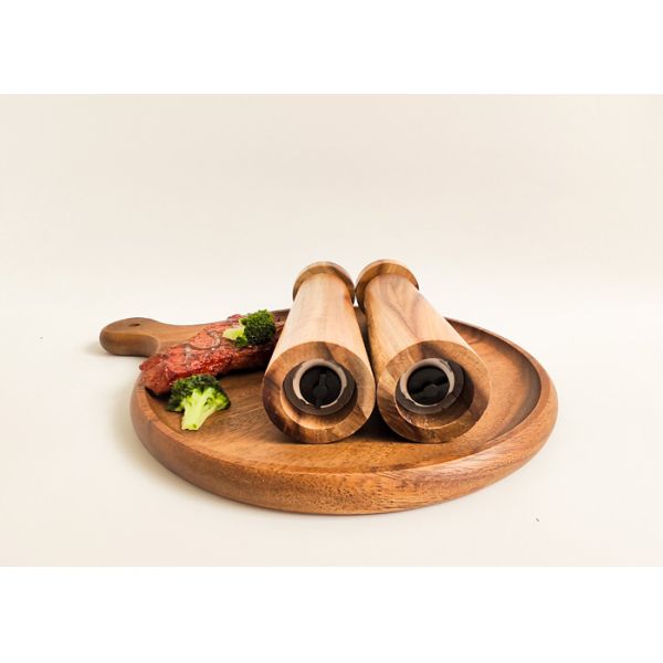 Естественный цвет древесины Деревянные солевые и перечные мельницы различных размеров для удовлетворения ваших потребностей