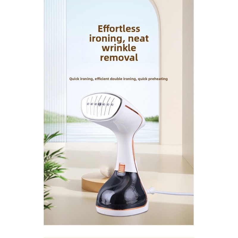 1800W Portable Electric Garment Steamer 3-Speed Settings Large Water Tank Anti-Dry Burning for Household Car Use Effortless