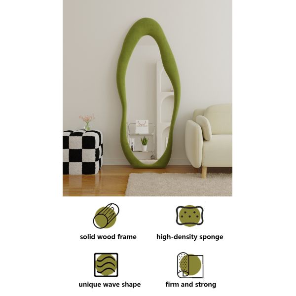 Decorative Body Curved Full Length Mirror Oversized Arched Floor Mirror