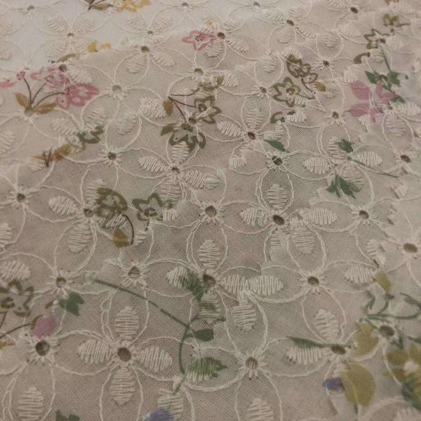 Fabric Embroidery Cotton Material For Garment And Home Textile M04-LK007
