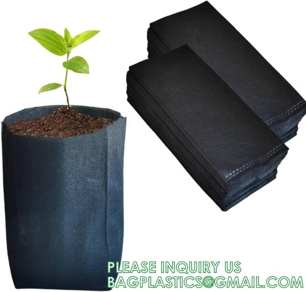 Nursery Growing Bags Large, 7.8x8.6 inches Biodegradable Fabric Seedling Grow Bag, Seed Starting Pots Pouches