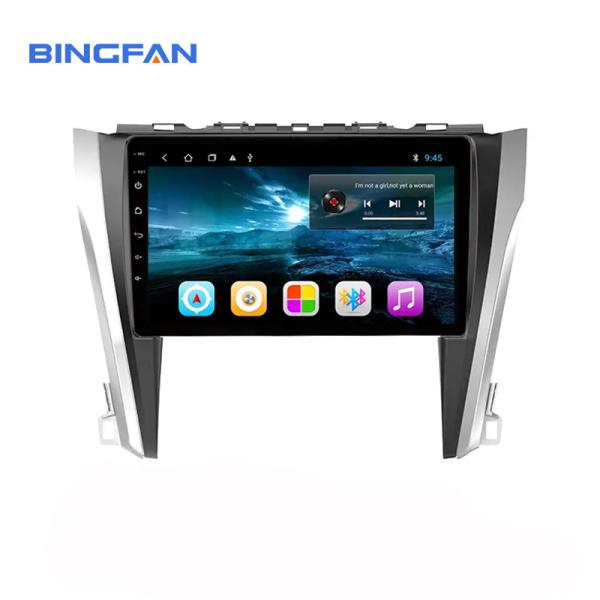 Android 9.0 Car Multimedia Player Para Toyota Camry 2012 2013 2014 2015 2016 2017 Rádio estéreo Navegação GPS 2 Din Não há DVD