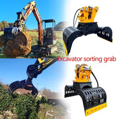 0,8 máquinas escavadoras hidráulicas Sorting Grapple For de Cbm que recicla a demolição