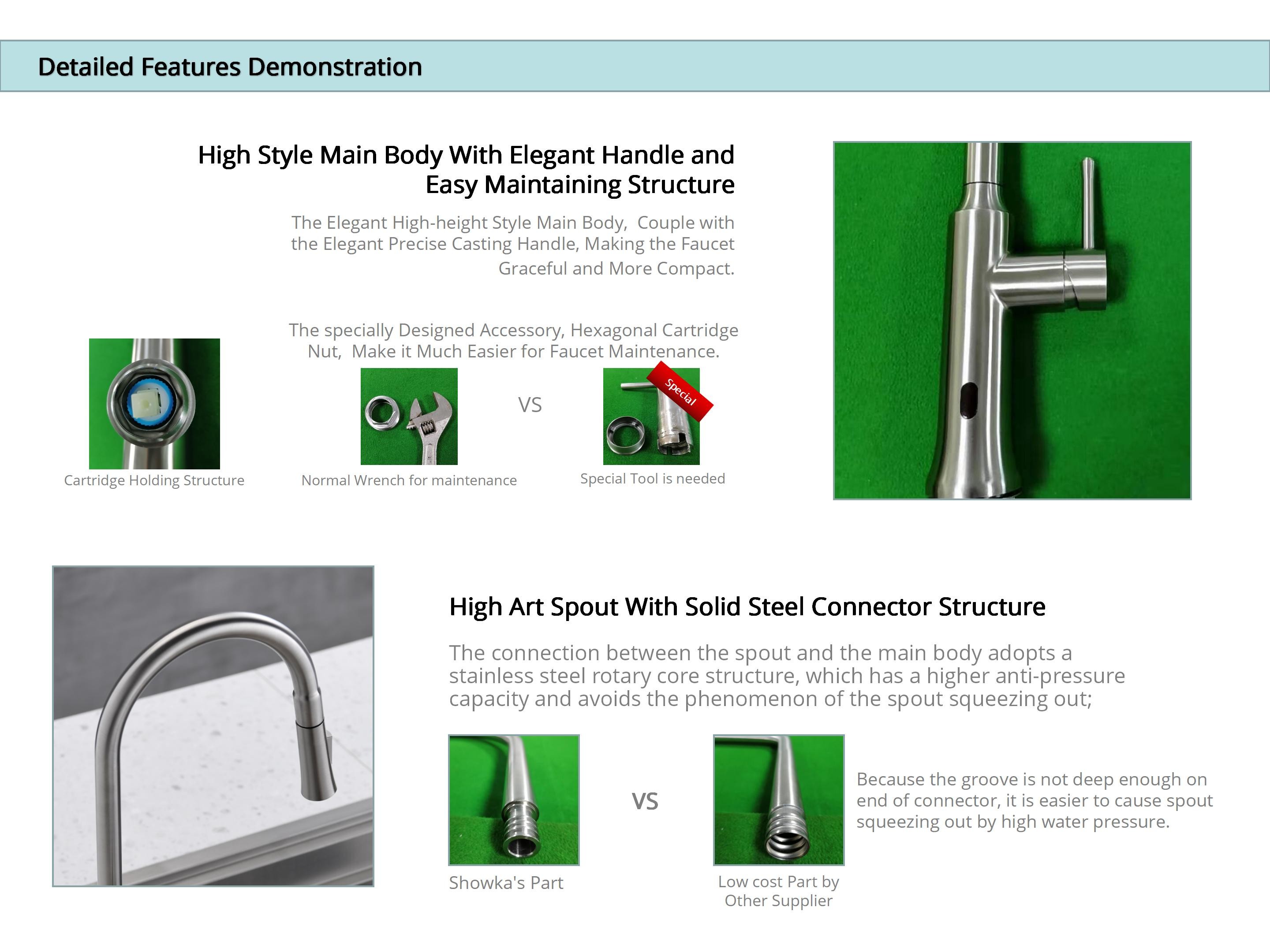 Патрона потека водопроводного крана датчика кухни кран раковины ультракрасного керамического свободного умный