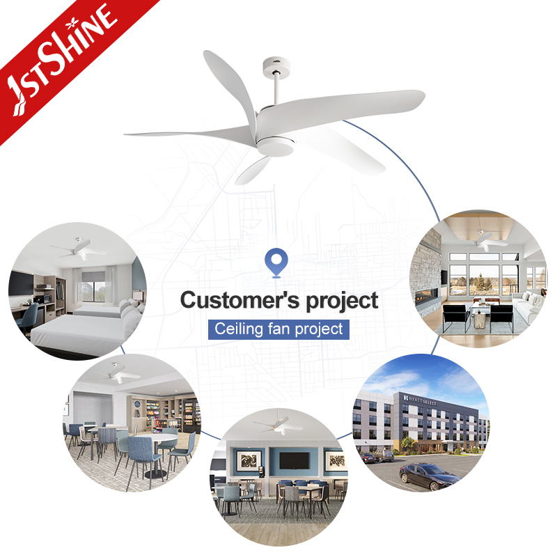 62 Inch Modern Ceiling Fan with LED Light and DC Motor Remote Control