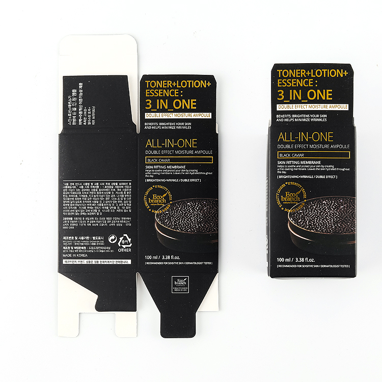 Рельефные личные этикетки складной пустой бумаги Makeup Foundation жидкая упаковочная коробка