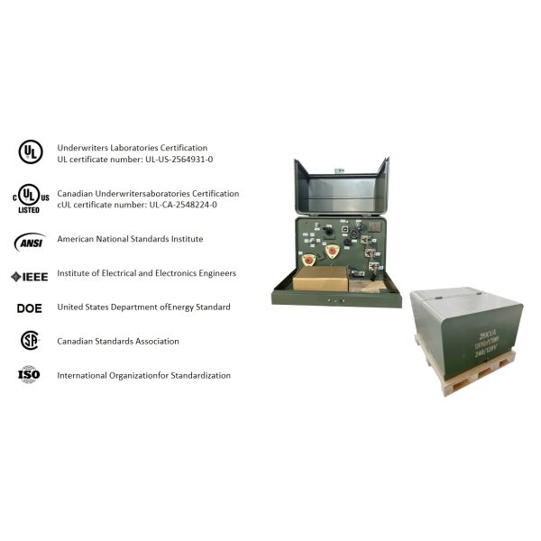 Single Phase Pad Mounted Transformer 25kva 12.47kv To 120v Oil Filled Distribution Transformers