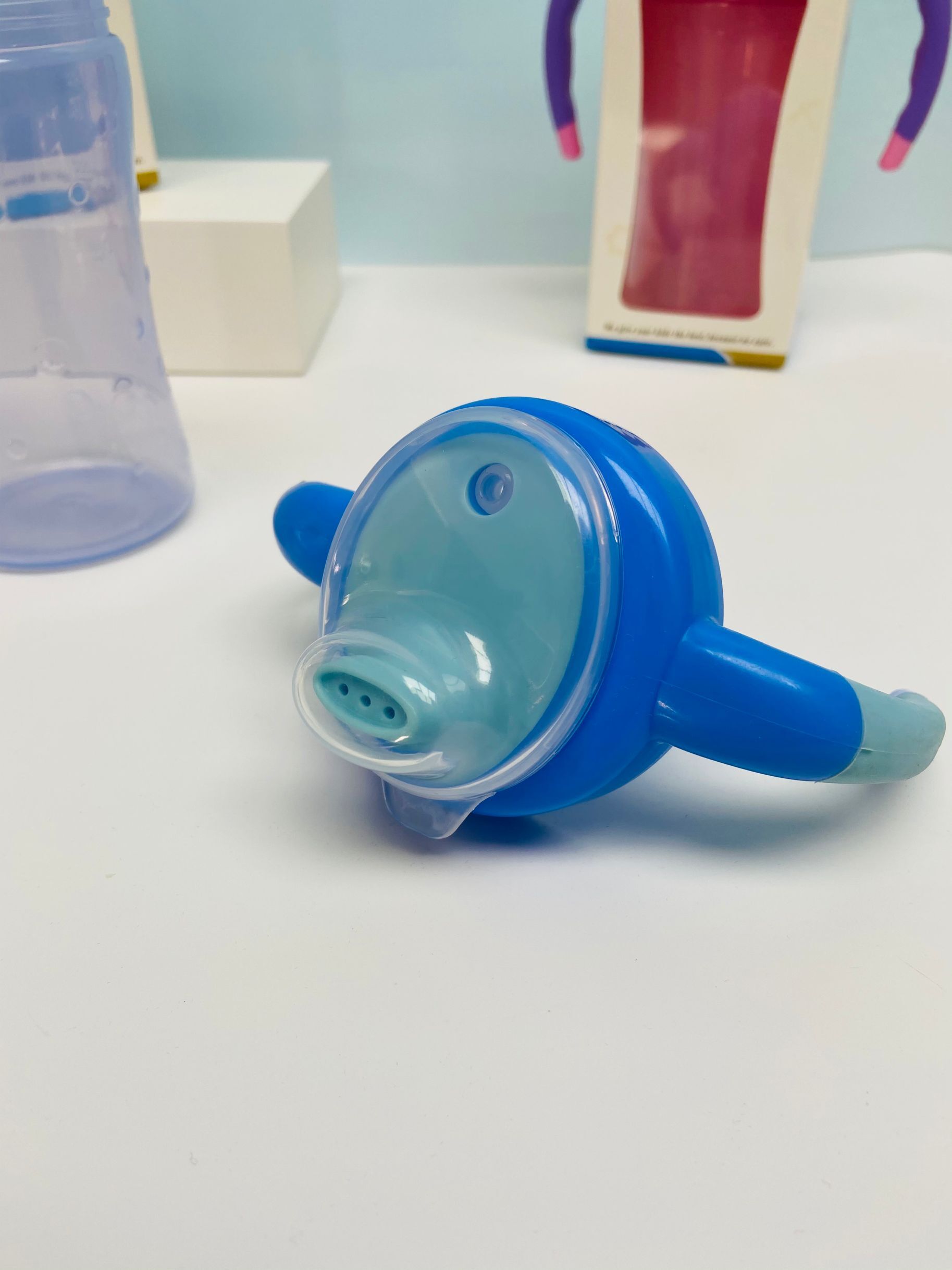 Не ручка расслоины двойная чашки Sippy ребенка 6 унций