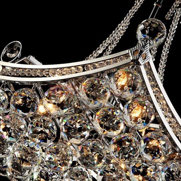 Gold Chorm Dining room Kitchen Glass Ball Chandelier Pendant Lights Fixtures (WH-MI-76)