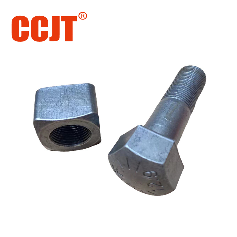 High Tensile High Strength Plow Track Shoe Bolts And Nuts M40 M28 M16 Hex Flange Black 8.8 Grade