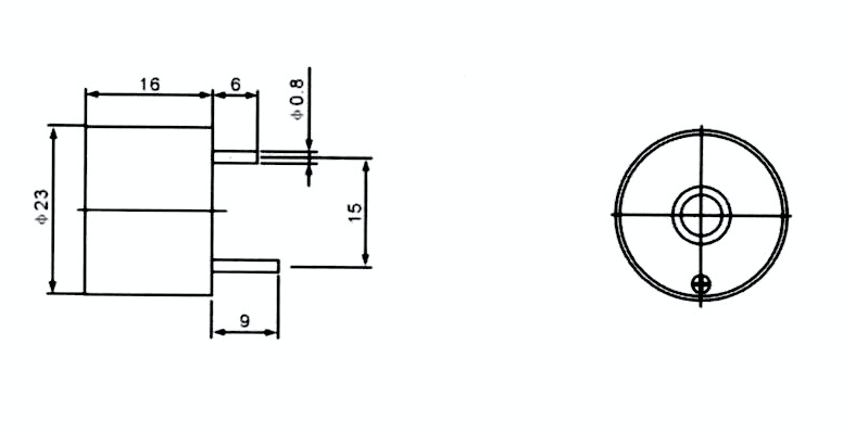 Professional Micro Piezo Buzzer DC Type 12V 4500Hz Φ23*16mm For Car Alarming