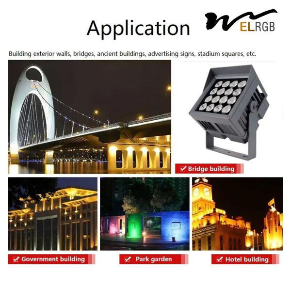 100W 120W Led Lâmpadas de Lava-parede Arquitetura exterior Iluminação de Lava-parede exterior