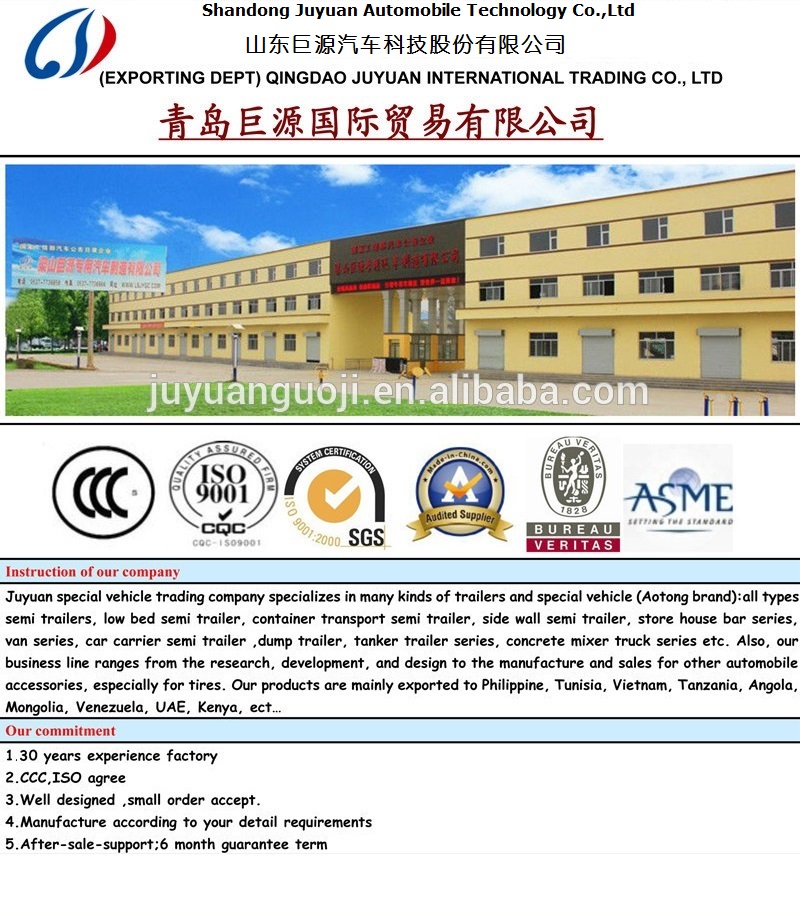 40-120 т полуприцепы с низким покрытием с механической/гидравлической лестницей и механической подвеской