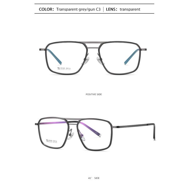Ясные стекла титана ацетата объектива, Unisex OEM стекел рамки металла