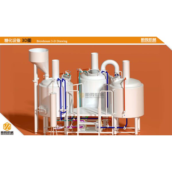 2 Vessels Brewhouse Microbrewery Brewing Equipment Electrical Heating Use
