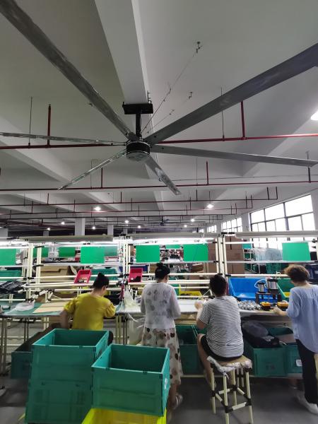 Ventilador de teto industrial de grande porte reversível Ventilador de teto HVLS gigante de 24 pés