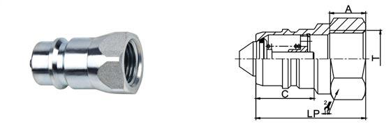Single Handed Operation Hydraulic Connectors Fittings LSQ-PK NPTF Thread