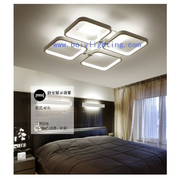 Acrylic Cover Materal Remote  Control  LED Ceiling  Light  LED Lamp White Aluminum