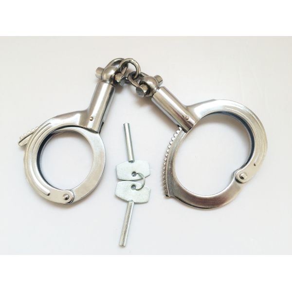Class Style Stainless Steel Handcuffs Anti Shear Cop Handcuffs
