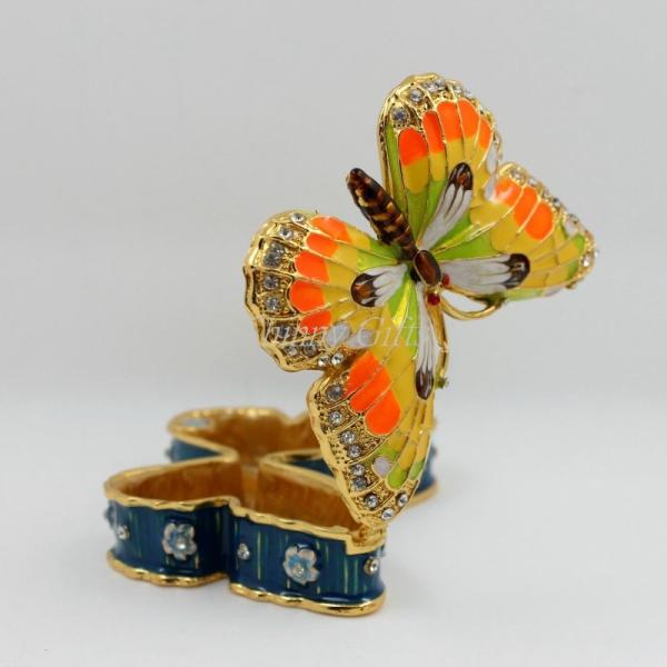 Shinny Gifts Butterfly Trinket Box Jewelry Box Ornament Gifts Box