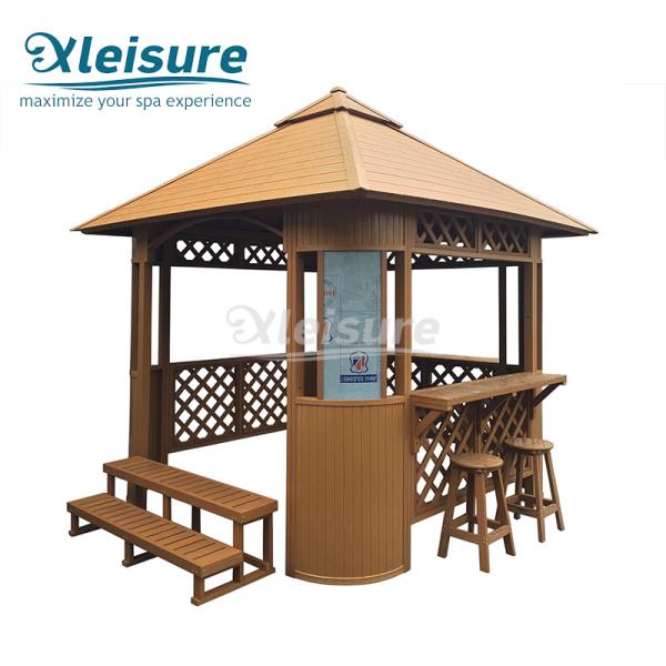 Le belvédère inclus élégant de baquet chaud, baquet chaud abrite la taille du × 3.6m du × 2.4m du belvédère 2.4m