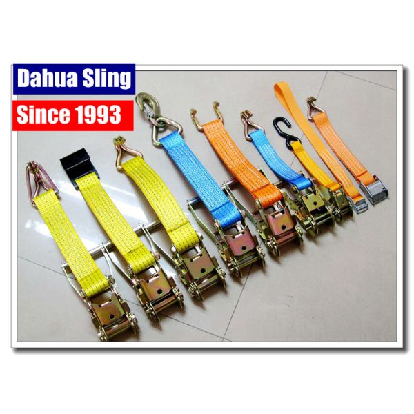 Vinyl S Hook & Soft Loop Ladder Rack Ratchet Straps / Ladder Rack Tie Downs  3300 Lbs