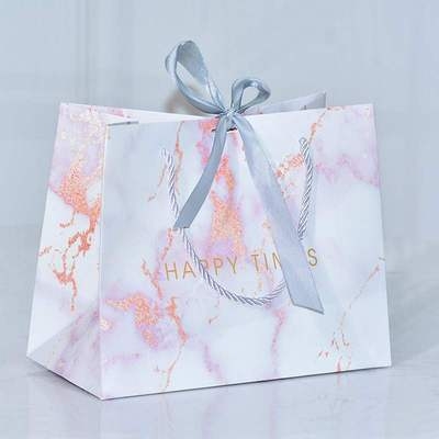 Большие мешки из мармуровой kraft рождественской бумаги с логотипом на заказ