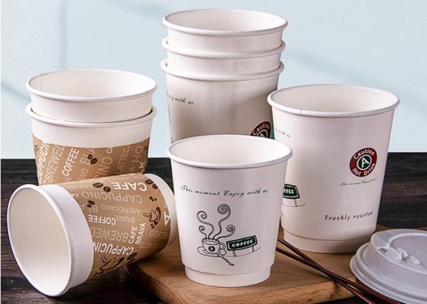 12OZ DISPOSSIBLE PAPER CUPS WITH LIDS FOR HOT DRINKS PERSONALIZED PAPER COFFEE CUPS