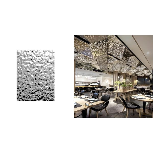 Density 48 Kg per cubic meter water rippled aluminum honeycomb ceiling drop in installation type engineered for ceiling panel integration