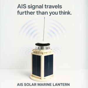 AIS AtoN LED Marine Light Long Range Visibility Solar Boat Navigation Lights