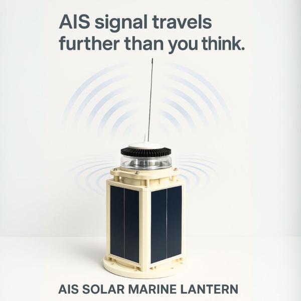 AIS AtoN LED Marine Light Long Range Visibility Solar Boat Navigation Lights