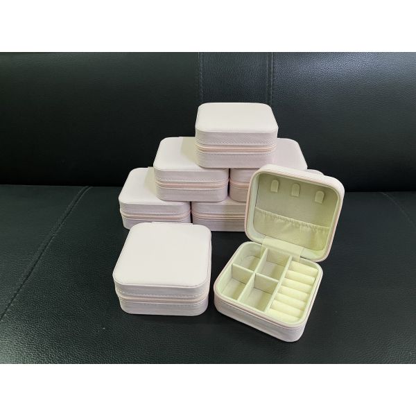 Pink Travel jewelry box organizer jewelry box women gift Pu jewelry box