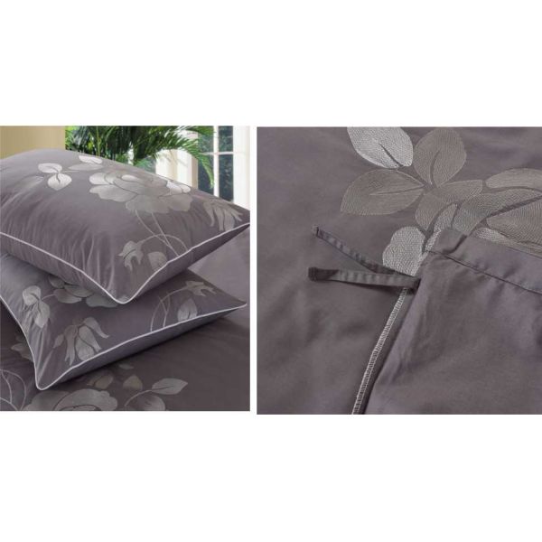 Fashion Embroidered Sheet Set , 4 Pcs Lightweight Fabric Bed Sheet Set
