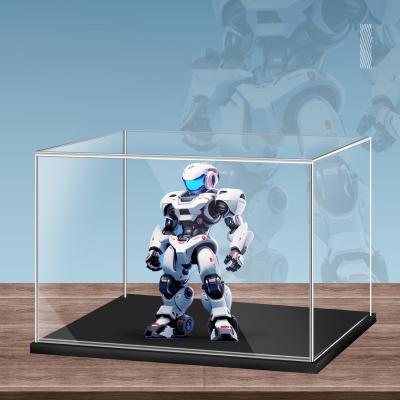 Casque pour support de cube d'affichage en acrylique transparent à double face Casque d'affichage de casque de sport