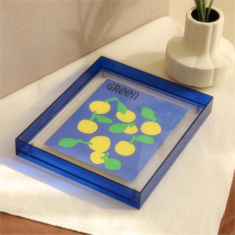 Factory Custom Double Sided Transparent Silk Scarf Displaying Artwork Certificate Exhibition Acrylic Picture Frame