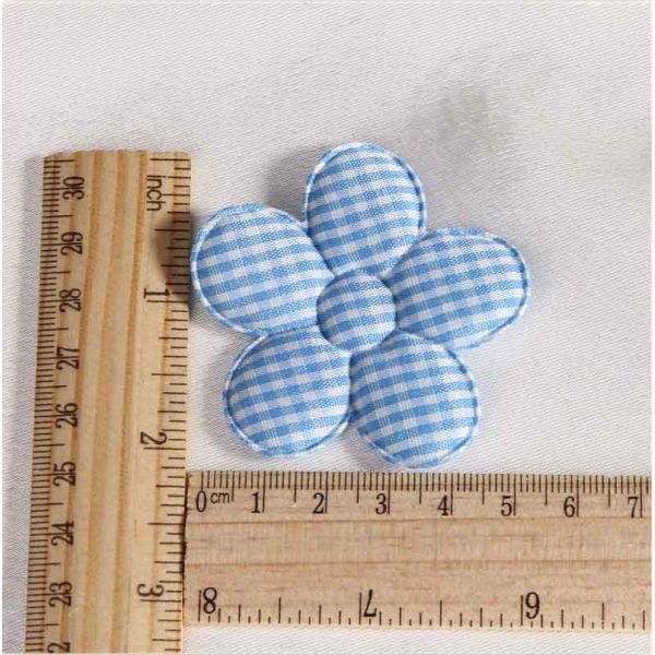 Plaid Pattern Small Gingham Flower Heat Cut Border For Women Clothing