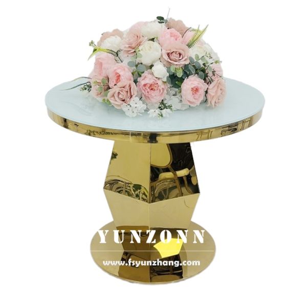 Gold Stainless Steel Cake Stand for Weddings Events Hotel Furniture & Party Decorations for Dining Living Room Outdoor Use