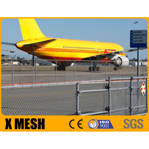 Heavy Galvanized 4mm Chain Link Mesh Fencing Commercial Areas Cyclone 2.1 M High