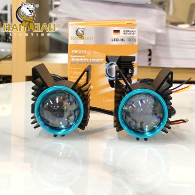 G17 Aluminum 11 Watts Mini Driving Light White Yellow Dual Color Red Devil Eyes Mini Fog Light for Motorcycle Bike Led Light