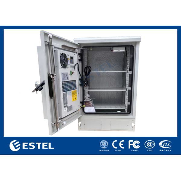16U Outdoor Cabinet for Telecommunication Infrastructure with Air Conditioner Cooling