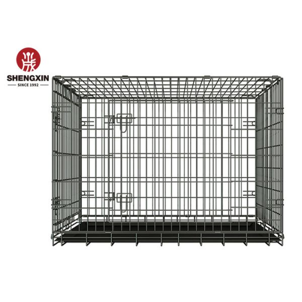 Powder Coated 122x78x84cm Metal Puppy Crate 30 Inch Dog Kennel
