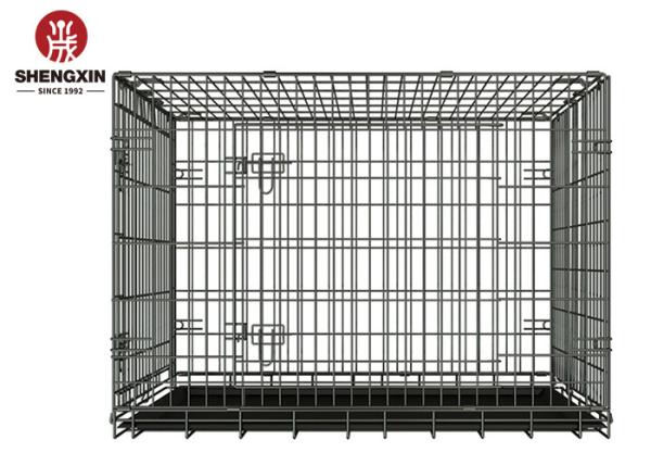 Powder Coated 122x78x84cm Metal Puppy Crate 30 Inch Dog Kennel