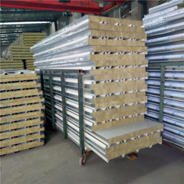 heat resistance materials 50mm rock wool sandwich roof panel with 0.376mm