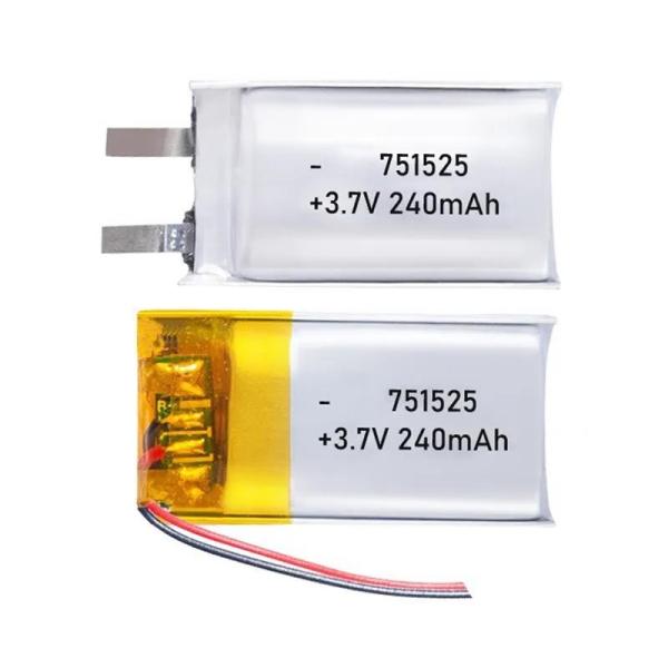 Rechargeable Lipo 10C Lithium Battery Cells 3.7V 240mAh 751525 751524 For Mobile Power Charging Treasure Power GPS