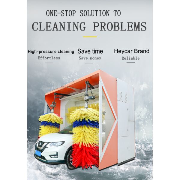 Car Cleaning 368*230*285cm Full Automatic Rollover Car Wash Machine Equipment with Style and 3 Brush System