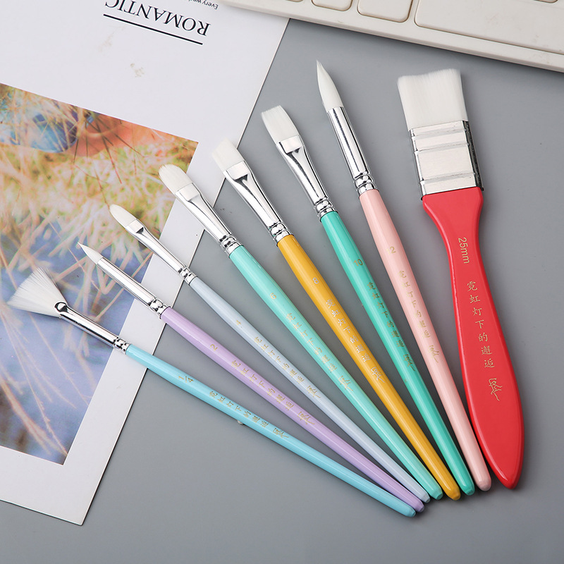 High Quality Nylon Pen Wool Perfect Roller Brush Paint 8 Pcs Set